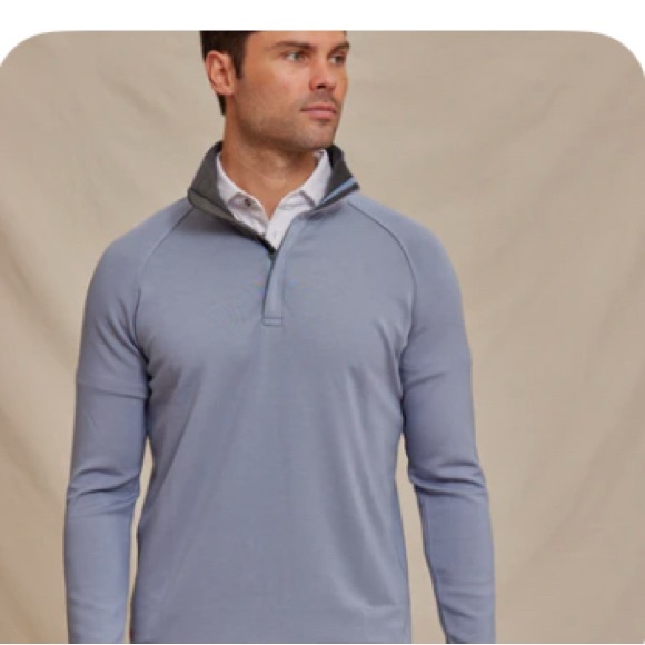 Men's Petrol Blue Voyager Quarter-Zip Pullover
